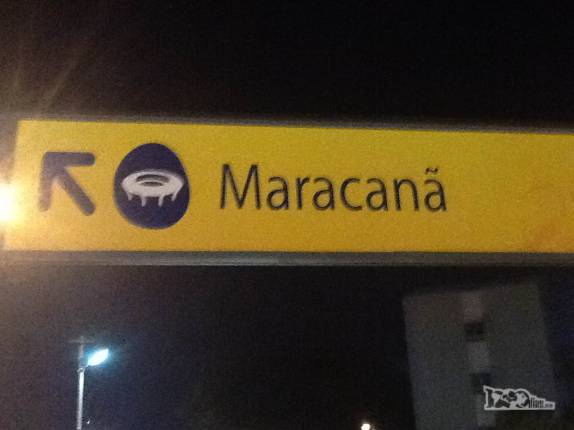 Chegando ao Maracanã, no Rio de Janeiro